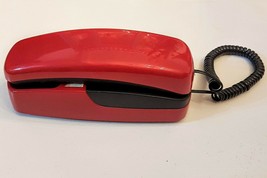Telko 208 Trimline Princess Phone VTG RED Touch Tone Landline WORKS - $19.72