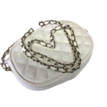 Women Quilted Chain-Strap Clutch Handbag Purse Casual Small White - £19.22 GBP