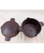 Pampered Chef Brown Microwave Steamer Cooker Pot 2 Qt 8 Cup Locking Lid - $14.84