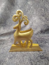 2015 Avon Gold Metal Deer Reindeer Napkin Holder Table Art Holiday Serve... - £11.67 GBP