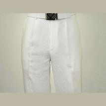 Mens Summer Linen Suit Apollo King Half Lined 2 Button European LN6 White Party image 8
