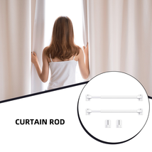 Adjustable Tension Rod Extendable Rack Shower Curtain Closet Pole Set 40-70cm - £12.64 GBP