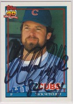 Rick Sutcliffe Signed Autographed 1991 Topps Baseball Card - Chicago Cubs - £10.16 GBP