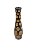 Polka Dot 14-inch Brown Mango Wood Concaving Vase - £24.90 GBP