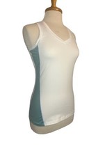 Alo Women&#39;s Yoga CoolFit V-neck White Tank Top Size L - £13.61 GBP