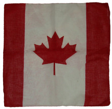 22&quot;X22&quot; Canada Canadian Maple Leaf Red White Bandana Bandanna - £10.47 GBP