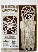 Design Works/Zenbroidery Macrame Wall Hanging Kit 8&quot;X24&quot; Natural Dream Catcher. - £13.50 GBP