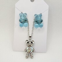 Bear Necklace and Earrings Set - $2.00