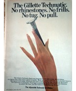 Gillette Techmatic Razor Print Magazine Advertisement 1969 - €3,44 EUR