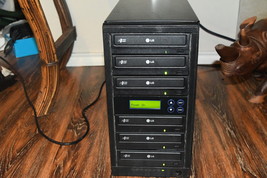 LG gh22np20 CD DVD 1 to 6 Copy 20X Multi Burner LCD DVD Duplicator 516a - $199.00