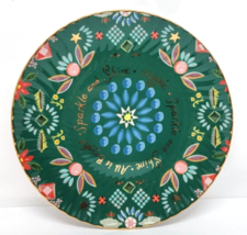 Anthropologie Danielle Kroll Magic Sparkle Shine Bright Christmas Dessert Plate - £10.38 GBP