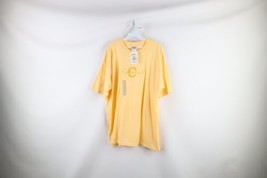 NOS Vintage 90s Cabelas Womens XL Spell Out Script Short Sleeve T-Shirt Yellow - £29.56 GBP