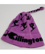 Vintage Kids Acrylic Wool Killington VT Ski Winter Hat Purple Black - $404.17 MXN