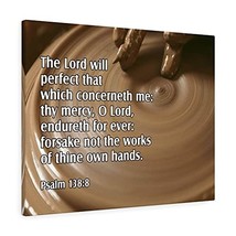 Express Your Love Gifts Scripture Canvas The Lord Will Perfect Psalm 138:8 Chris - £103.59 GBP