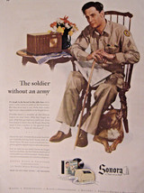 1944 Esquire Original Advertisement Wwii Era Sonora Radios Four Roses Whiskey - £4.26 GBP