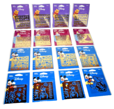 Lot Of 16 New 2003 Plaid Disney Brass Stencils Letters &amp; Numbers Donald ... - $40.00