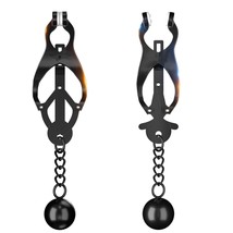 Metal Nipple Clamps With Weights Ball &amp; Silicone Cushion For Women, Body Restrai - £17.42 GBP