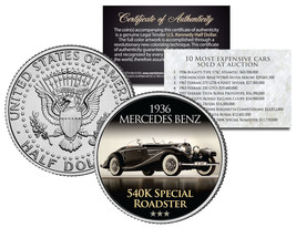 1936 Mercedes Benz Expensive Auction Car Jfk Half Dollar Coin Special Roadster - £6.74 GBP