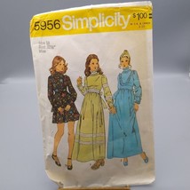 Vintage Sewing PATTERN Simplicity 5956, Misses Dress in 2 Lengths 1973 PLUS Cott - $76.44