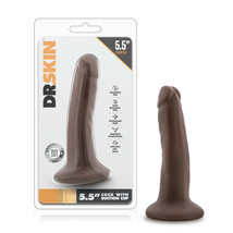 Dr. Skin 5.5&quot; Cock With Suction Cup Chocolate - £11.10 GBP