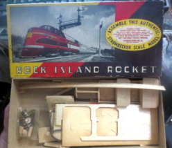 1938 Strombecker Balsa Wood Model Rock Island Rocket 3 Car Streamliner K... - $27.69