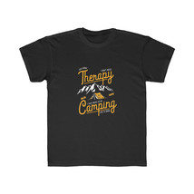 Kids Camping Tee - &quot;Therapy? I Need Camping&quot; - Soft Cotton, Regular Fit, Tear-Aw - £16.18 GBP