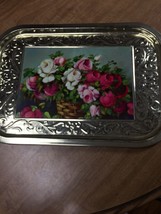 Vintage Roses Large Rectangular Tray Action-Lobeco Italy - £19.98 GBP