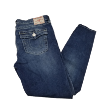 True Religion Jennie Curvy Mid Rise Skinny Jeans Size 32 x28 Flap Pockets - £24.30 GBP