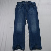 RK Icon 32 x 32 Straight Medium Wash Bold Stitch Denim Jeans - £9.95 GBP