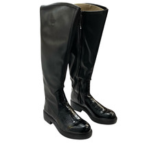 Franco Sarto Boot Womens 11 Black Keaton WC Wide Calf Knee High Faux Lea... - $58.55