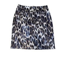 Travelers by Chico&#39;s Leopard Animal Print Fully Lined Pencil Skirt Size 1 Brown - £24.54 GBP