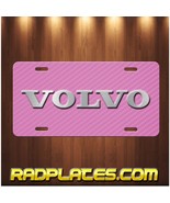 VOLVO Inspired Art on Pink Simulated Carbon Fiber Aluminum license plate - £14.05 GBP