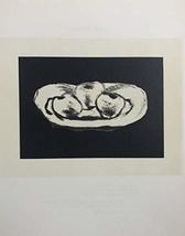 Artebonito - Georges Braque Lithograph p71 - Pommes sur fond noir 1963 Mourlot - £27.91 GBP