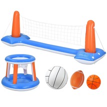 Pool Toys - Swimming Pool Basketball &amp; Volleyball Sets Incl Inflatable P... - $65.98