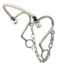 Western Saddle Horse Rope Nose Little S Hackamore Stainless Steel 5.5&quot; C... - £23.27 GBP