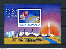 Romania 1972 SS Mi Block 98 MNH Munich Olympic Imperf 13569 - £55.39 GBP
