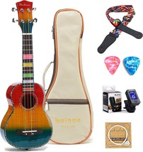 Concert Ukulele (23 Inch), High-Gloss Uke With Aquila Color Strings &amp; Awesome - £78.13 GBP