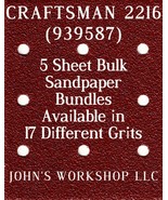 CRAFTSMAN 2216 - 1/4 Sheet - 17 Grits - No-Slip - 5 Sandpaper Bulk Bundles - £3.92 GBP