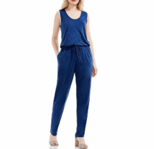 New Vince Camuto Blue Drawstring Waist Jumpsuit Size Xl $119 - £45.37 GBP