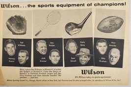 1955 Print Ad Wilson Sporting Goods Ted Williams,Harvey Kuenn,Otto Graham,Snead - £10.77 GBP