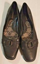 Dockers Womens Black Leather Flats Loafers Shoes Size 7.5 - $17.55