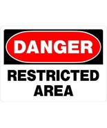 HILLMAN 842058 Danger Restricted Area Sign (10&quot; x 14&quot;), 6 Pack, White - $22.53