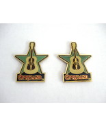 Set of Two (2) Gold Tone Metal Opryland Guitar Magnets, Opryland Star Ma... - $25.89 CAD