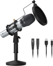 Silver Maono Usb/Xlr Podcasting Dynamic Microphone, Studio Mic, Live Streaming. - £66.50 GBP