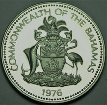 Bahamas Dollar, 1976 Silver Proof~Conch Shell~RARE~23,000 Minted~Free Shipping - £50.29 GBP