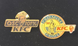Lot of 2 Vintage 1996 KFC Promise Pride 101% Colonel Sanders Lapel Pin - £6.78 GBP