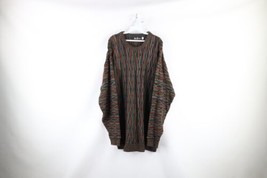 Vtg 90s Coogi Style Mens XLT Ed Bassmaster Striped Knit Cosby Dad Sweate... - £71.09 GBP