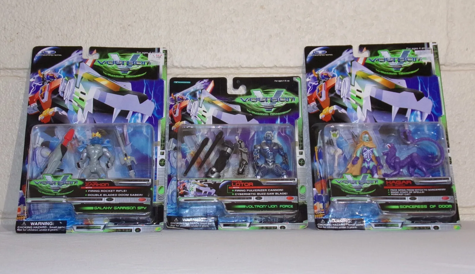 VOLTRON THE 3RD DIMENSION VILLAIN FIGURES 1999-Zarkon Lotor Haggar-Trend... - $249.99