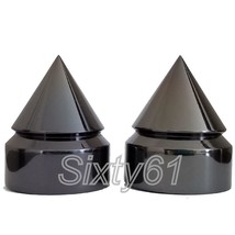 Spike Hayabusa Rear Axle Caps Covers Black Chrome Billet Aluminum Spiked... - $42.23