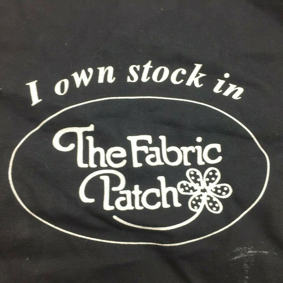 I Own Stock In The Fabric Patch Quilt Shop Large Black Canvas Tote Bag